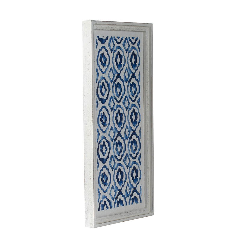 Hanging Sculptures, Modern Wall Art Decor (Set of 2) - White / Blue