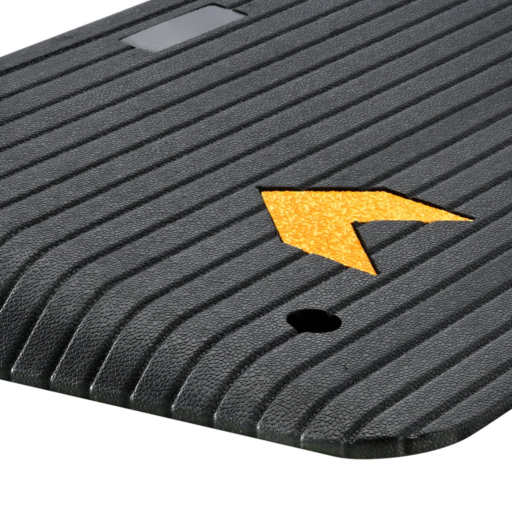 Threshold Ramp Rubber 4 In Non-Slip Beveled Edges Doorway 35.5x24.4 In