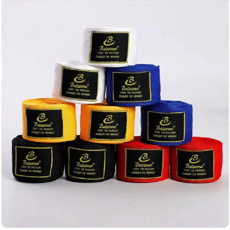 2PCS 1.5/2/3/5M Boxing Training Bandages Cotton Sports Bandages Sanda Kick Boxing Mma Hand Gloves Wraps Belt Boxing Sports Strap