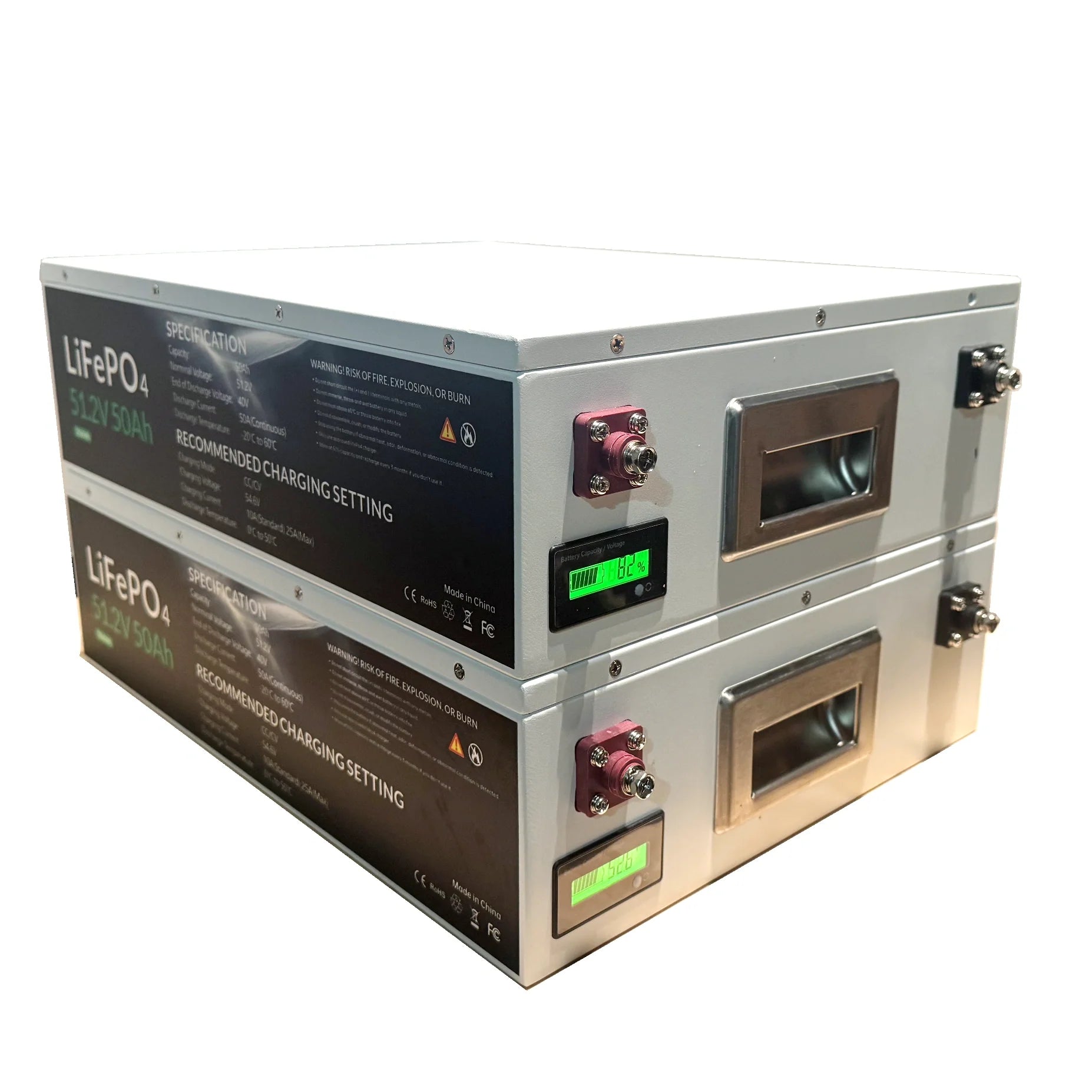 24V 100Ah LiFePO4 Battery with Active Balance & 100A BMS