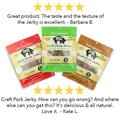 Craft Pork Jerky Sampler - 1 pack of each flavor (3 total)