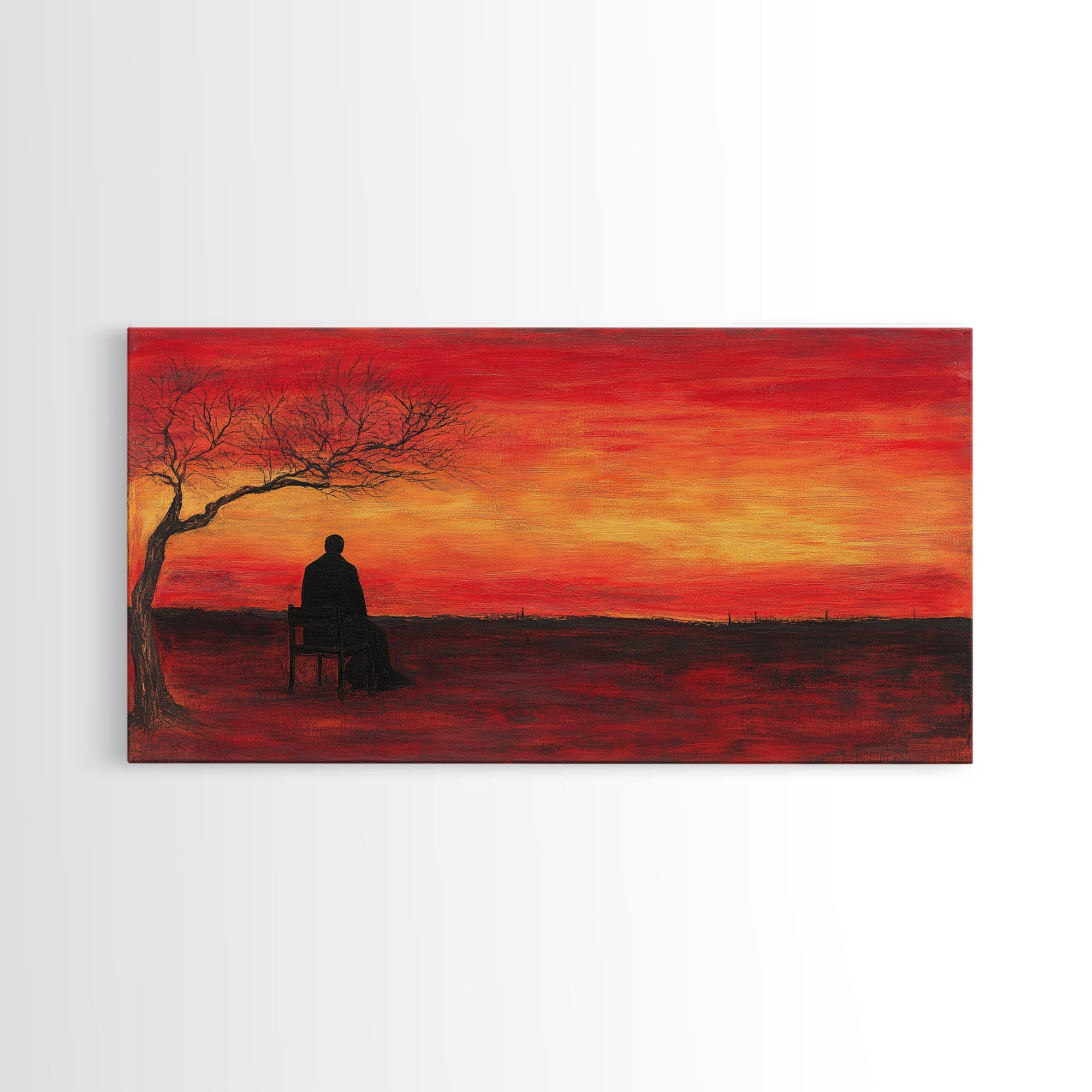 Despair - Framed Canvas Print - Moody Decor - Abstract Wall Art