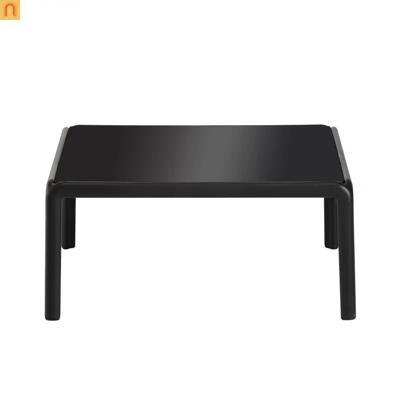 Outdoor Conversation Set Plastic Black Gray Cushion 3 Piece Seats 2