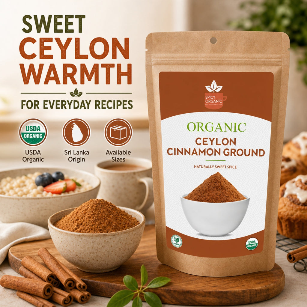 Organic Ceylon Cinnamon Powder — True Cinnamon from Sri Lanka | USDA Certified  Organic