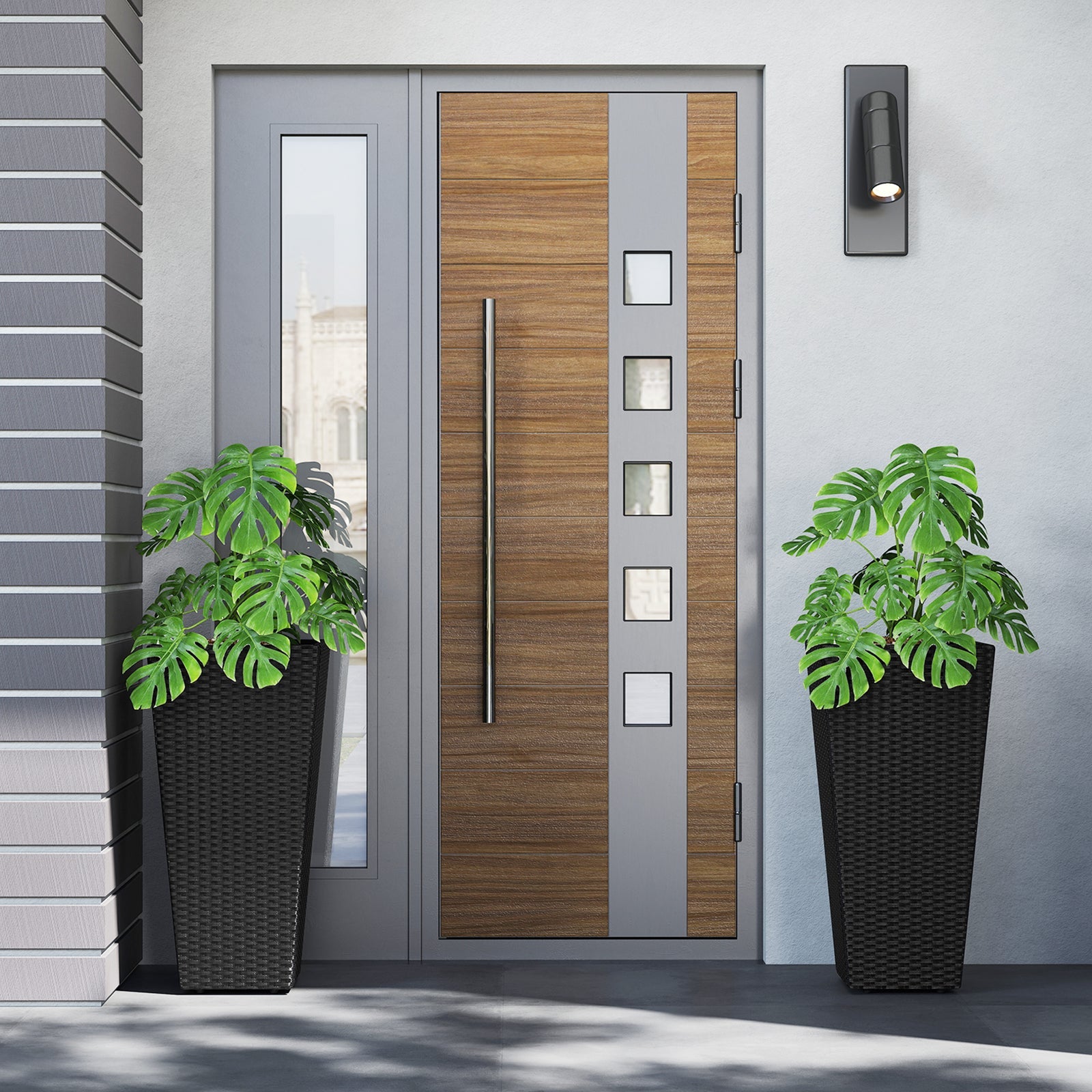 Set of 2 30 Inch Tall Flower Pot with Open-ended Base