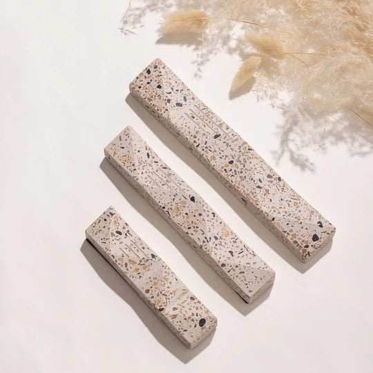 Minimalist Concrete Mezuzah with Sculpted Wave Texture – Wave Series