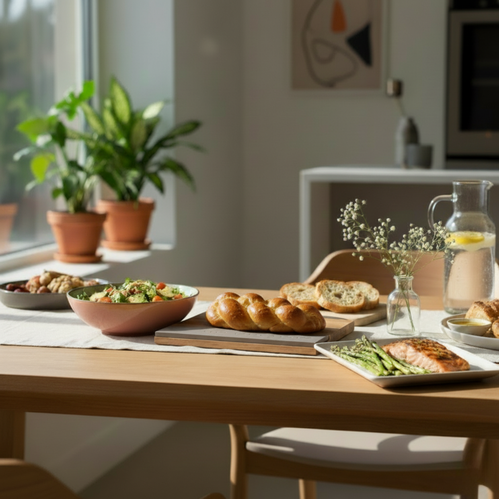 Butcher for Shabbat designed from natural concrete and a knife – Board & Blade series