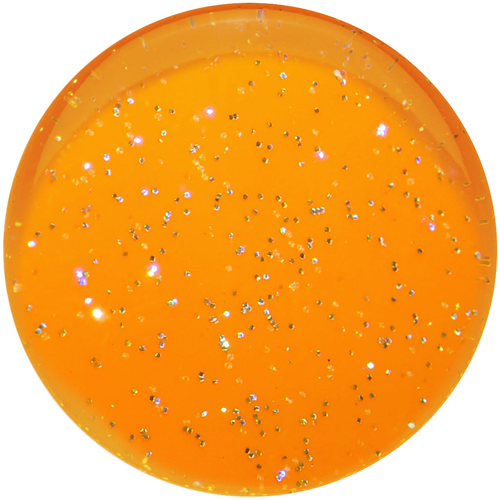 20mm Orange Neon Glitter Saddle Plug