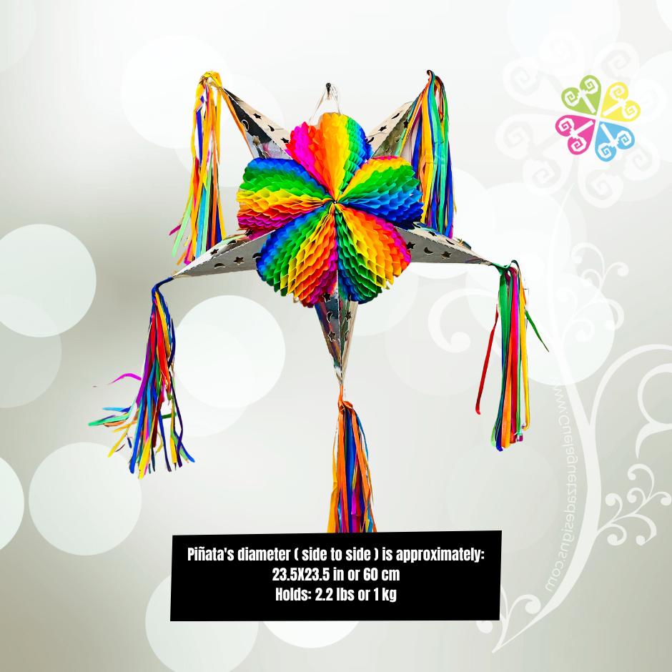 Medium Multicolor Fiesta Piñata - Mexican Fiesta Decor