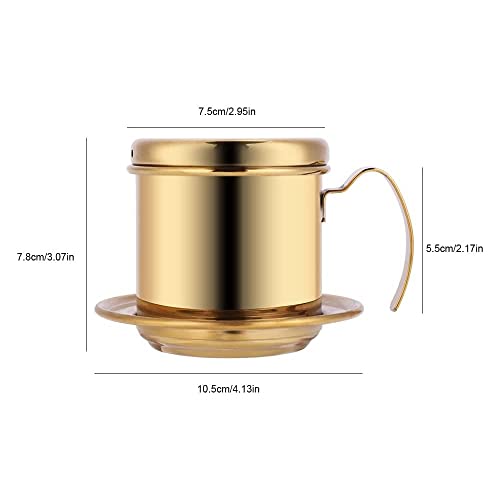 Vietnamese Slow Drip Filter - 12 Oz Gold Color