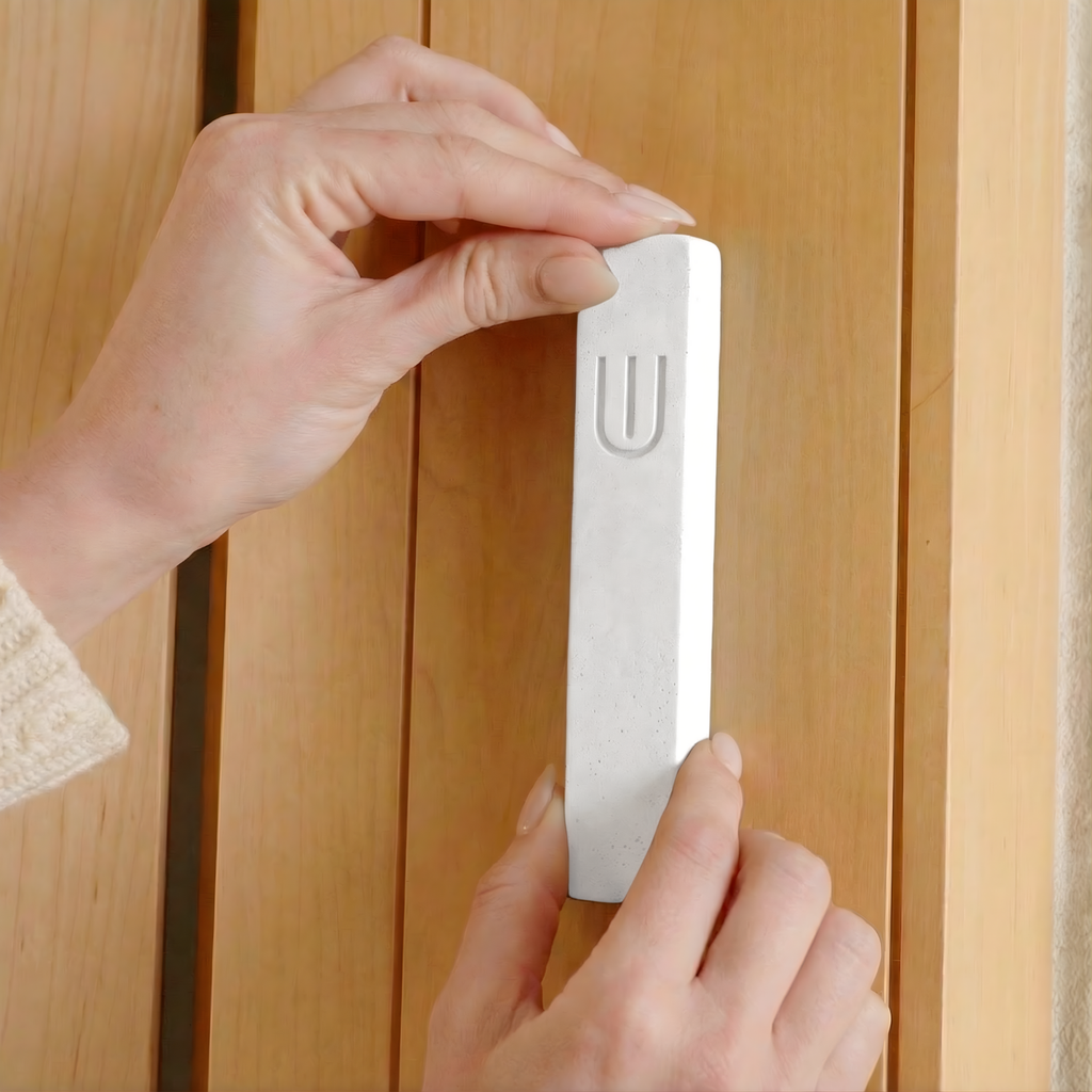 Elegant Terrazzo Mezuzah in Soft Natural Tones – Timeless Collection