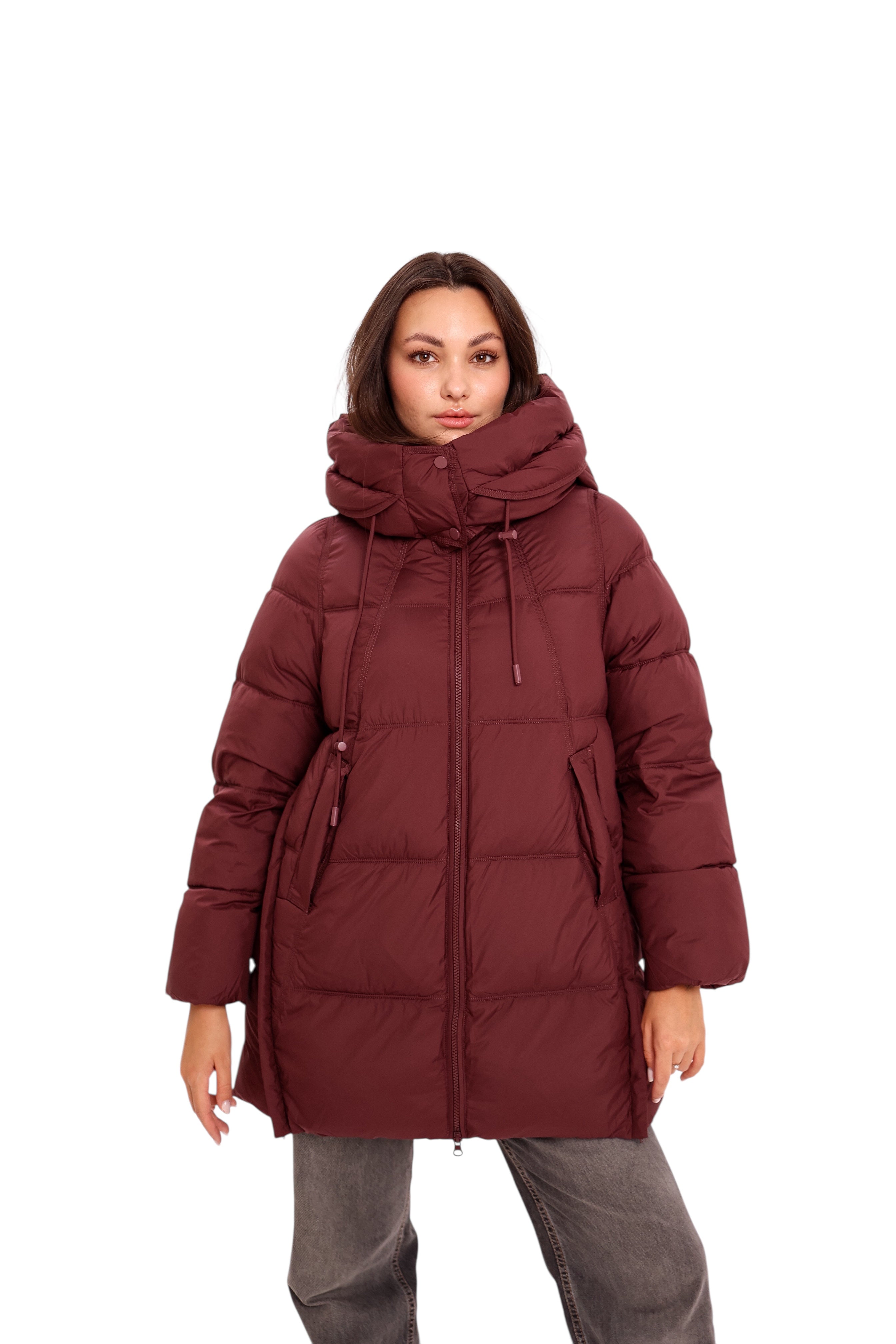 Burgundy Crush Insulated Bio-Down Coat