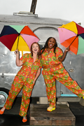 Brownstone Betties Jumpsuit in Pumpkin & Olive