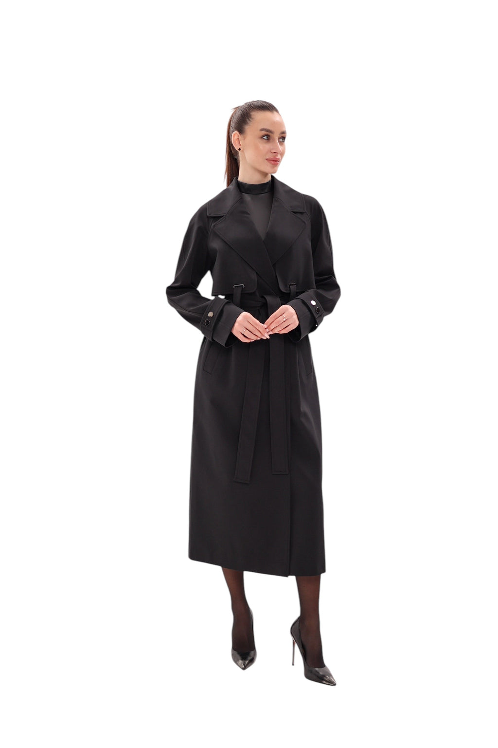 Karina Trench Coat in Black