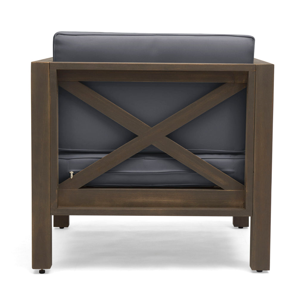 Brava Mid-Century Modern Club Chair with Water Resistant Cushions