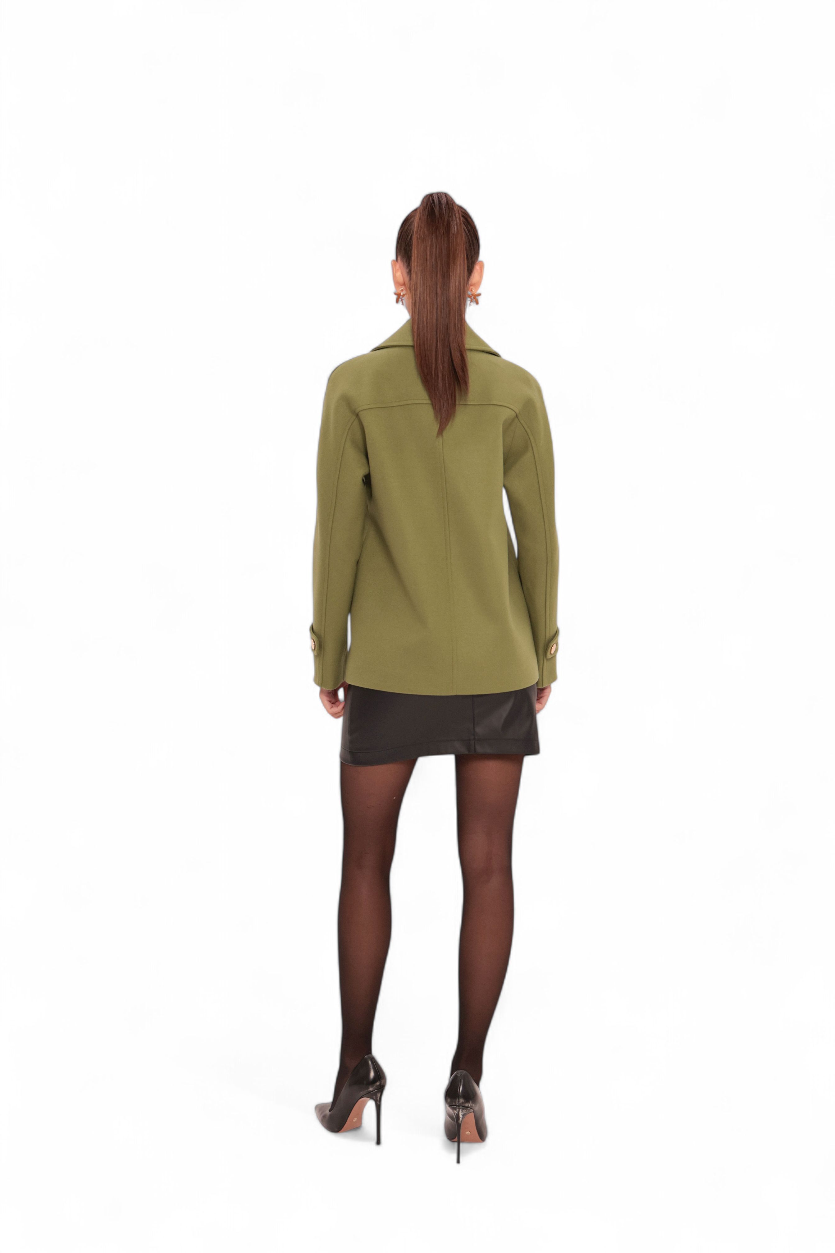 Sorrento Cashmere Blend Coat in Olive