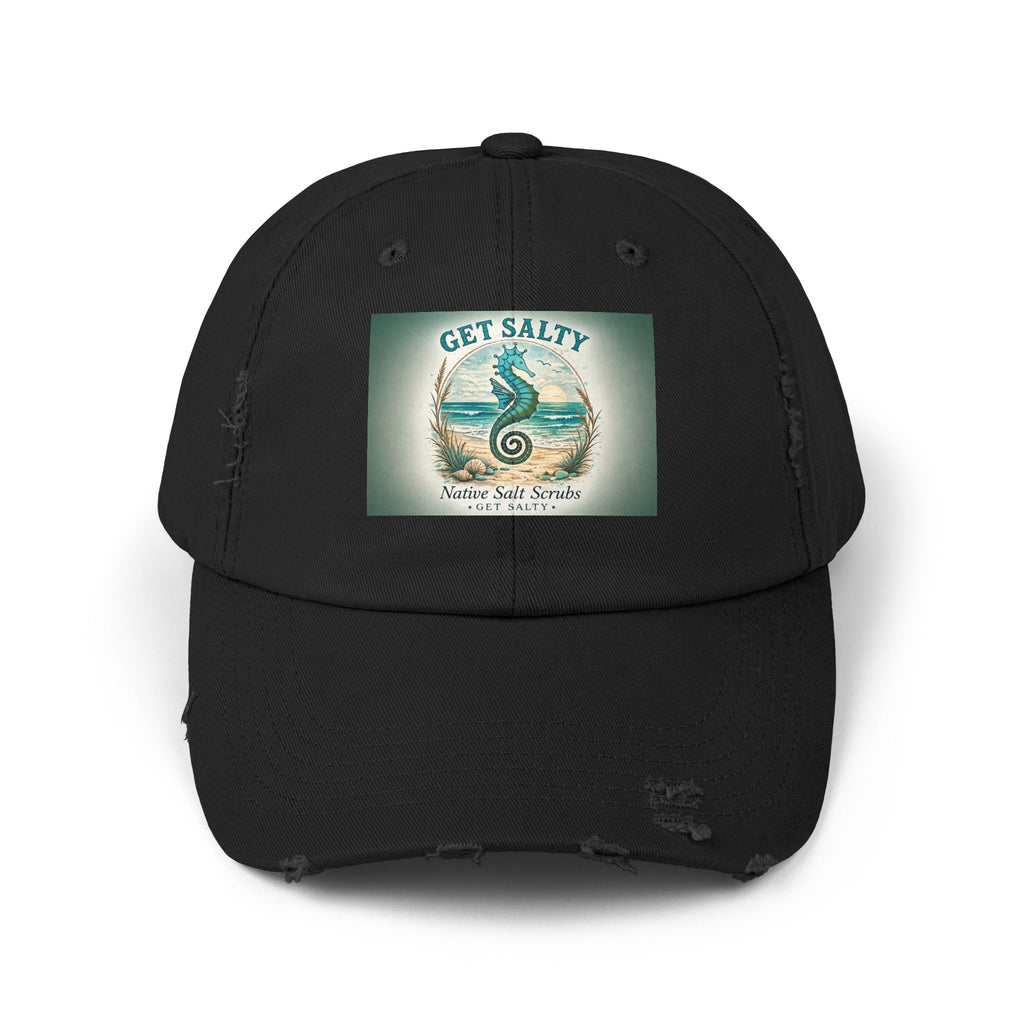 Get Salty Seahorse Distressed Cap