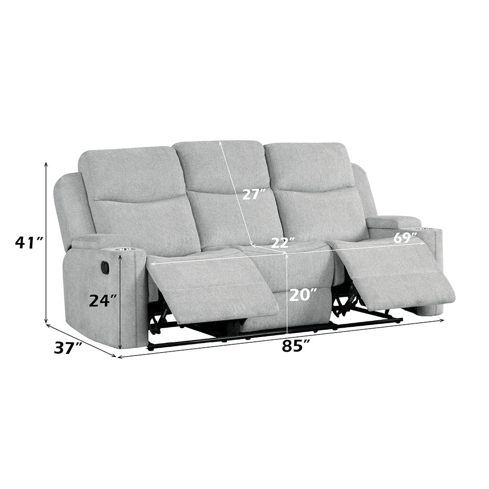 Galya - Motion Sofa - Light Gray Chenille