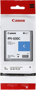 New, Pre-Owned - Canon PFI-030 Standard Yield Cyan Ink Cartridge, 3490C001