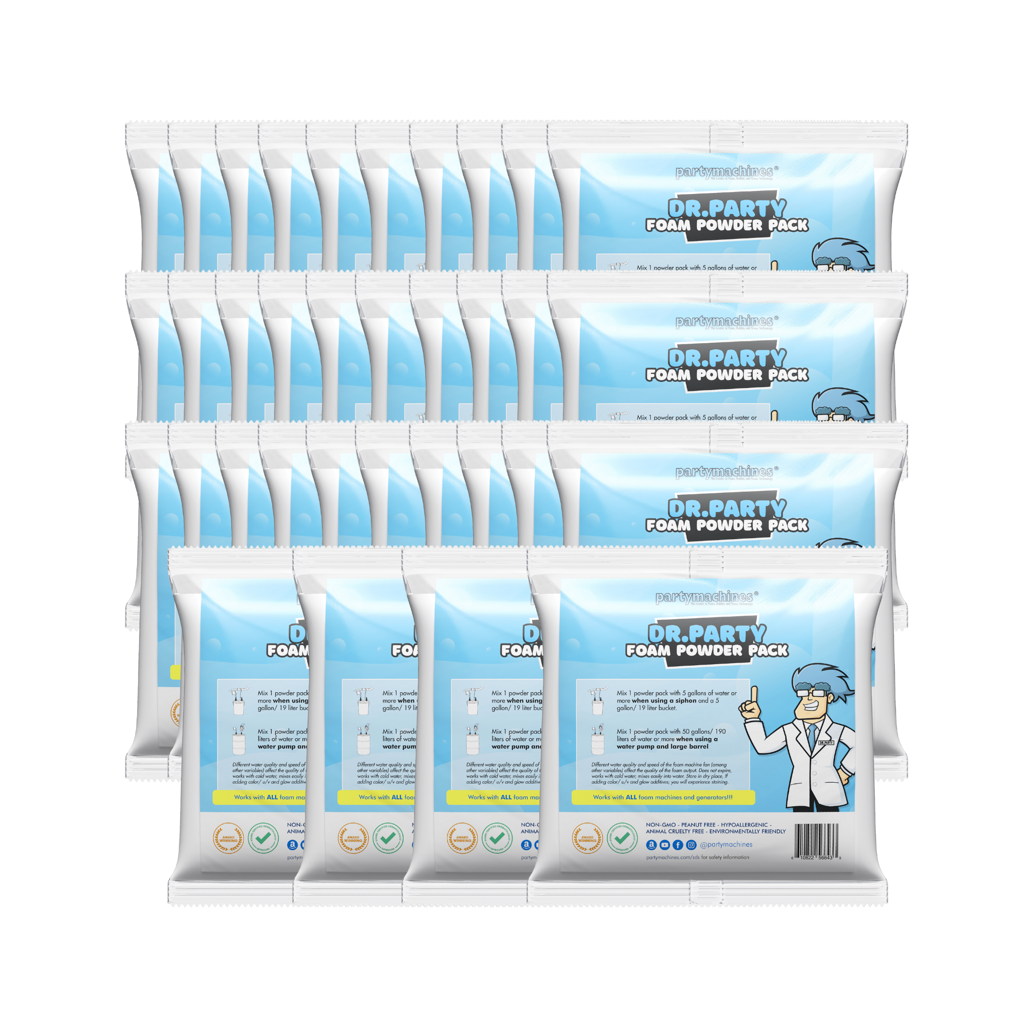 Foam Powder Packs – 34 Powder Packs for Foam Parties $16/ pack