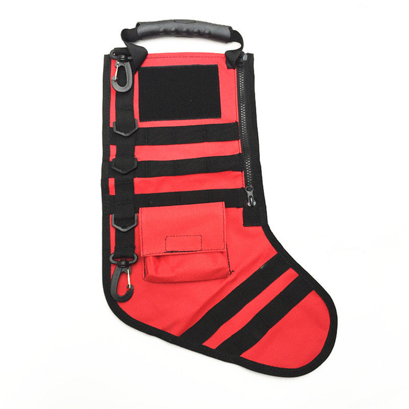 Tactical Christmas Stockings Military Storage Bag Christmas Stockings Hanging Decorations Outdoor Sports Multi-Functional Portable Bag