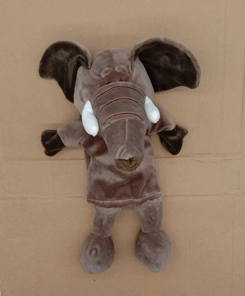35cm Cartoon Animal Hand Puppet | Lion, Elephant, Pig Plush Toy for Interactive Play