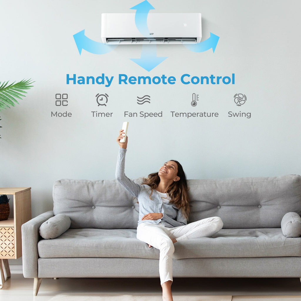 36000 BTU 2 Zone 21.5 SEER2 Mini Split AC with Heat Pump