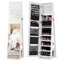 360¬∞ Swivel Jewelry Cabinet with Full Length Mirror