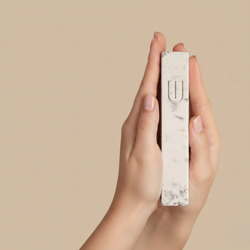 Minimalist Concrete Mezuzah for Modern Jewish Homes – Timeless Collection