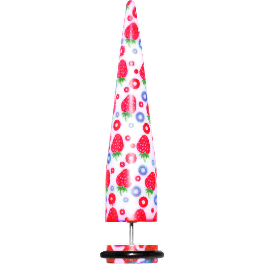 000G Strawberry Fake Taper Ear Plug