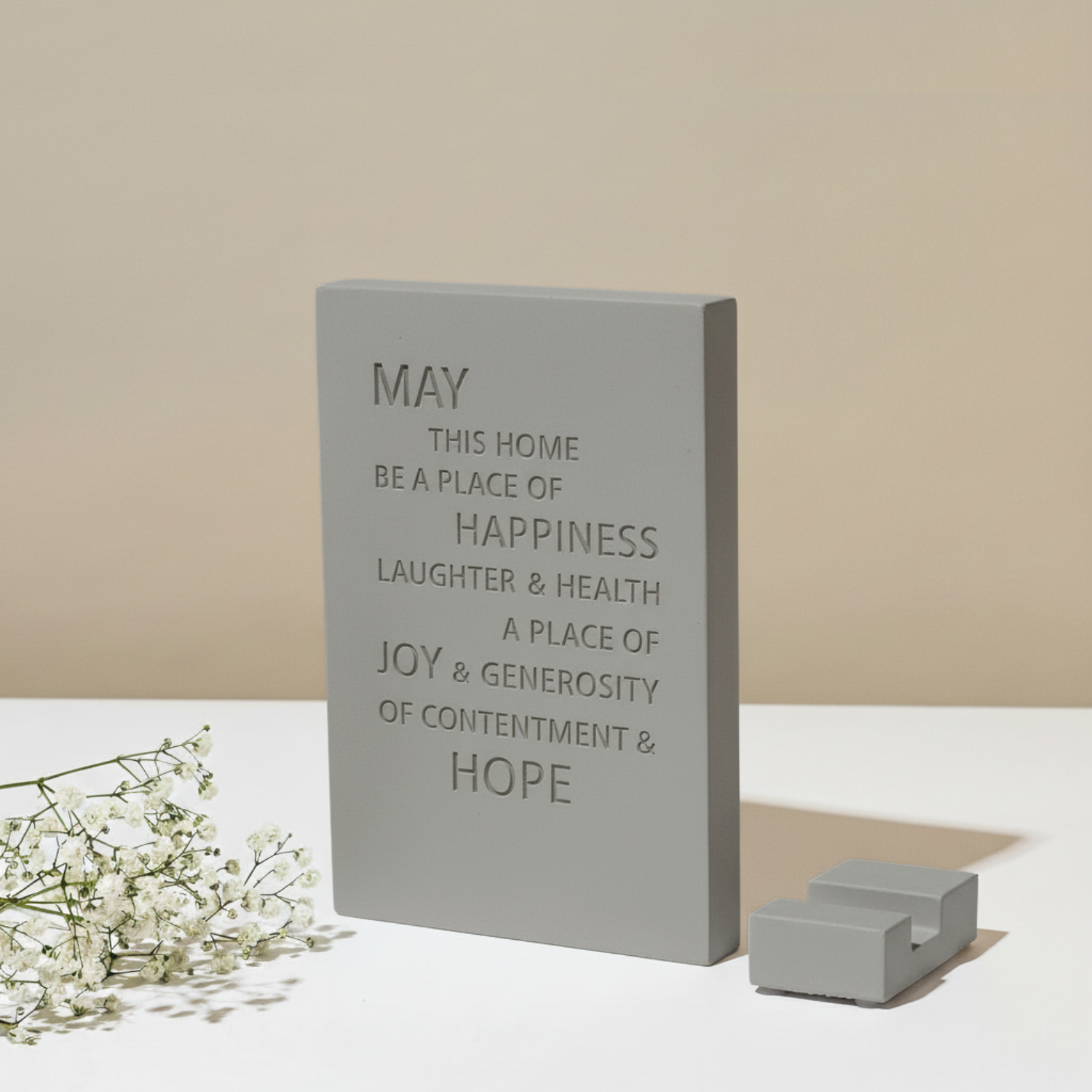 Concrete Shabbat Candle Set & Blessing – Pure Line Series