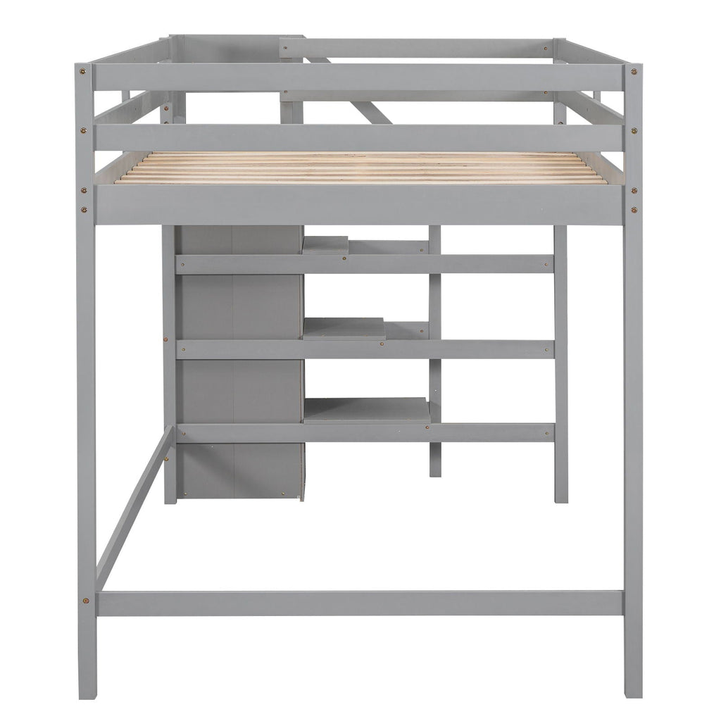 Loft Bed With Built In Storage Wardrobe And Staircase