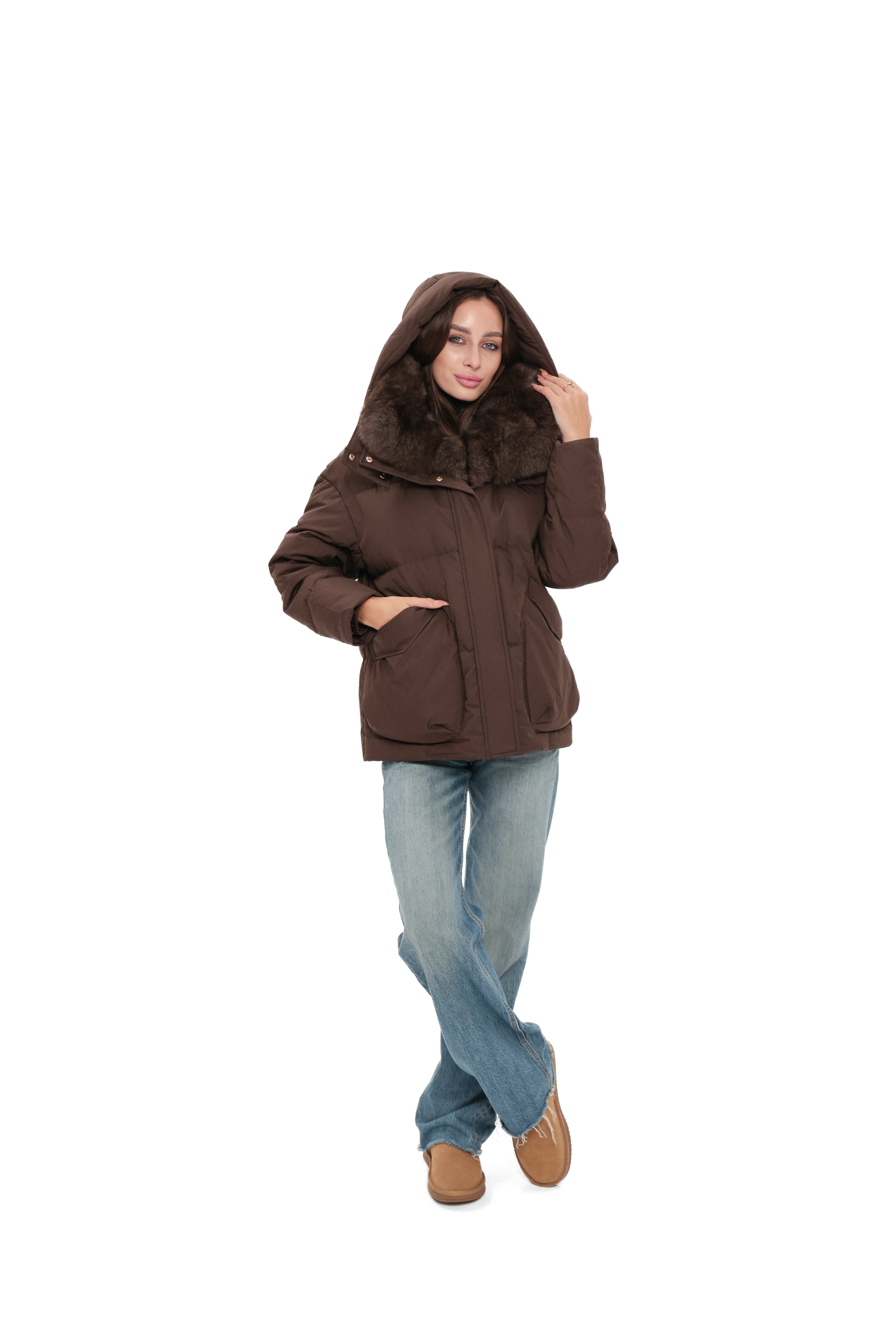Michelle Genuine Fur Trim Down Parka