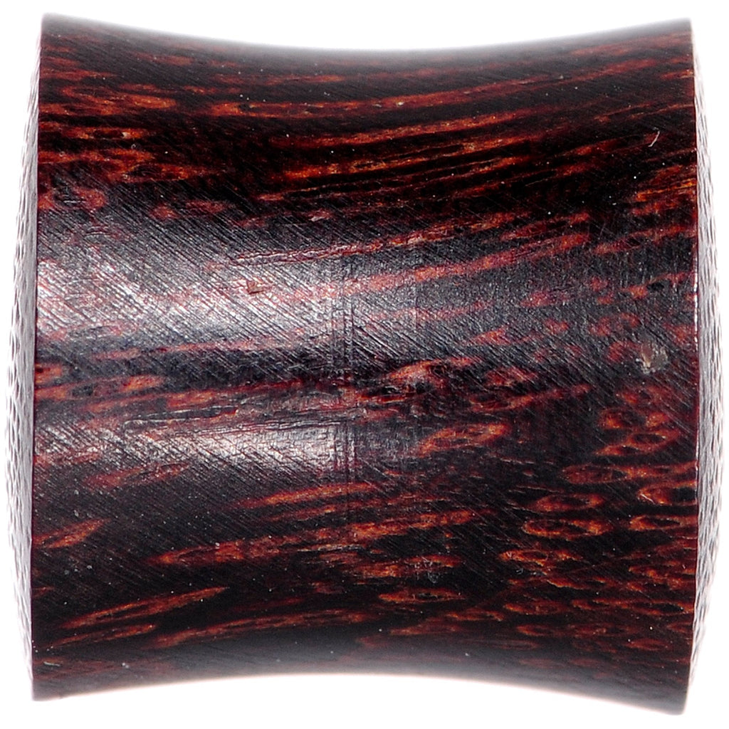 00G Organic Tamarind Wood Offset Eyelet Saddle Plug