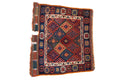 2x2.5 Antique Jaff Kurd Bag Face Square Rug Mat