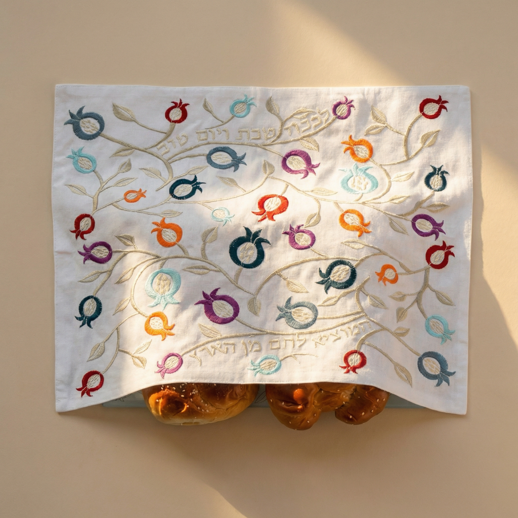 Unique Jewish Home Decor Shabbat Set – Pomegranate Chic Series