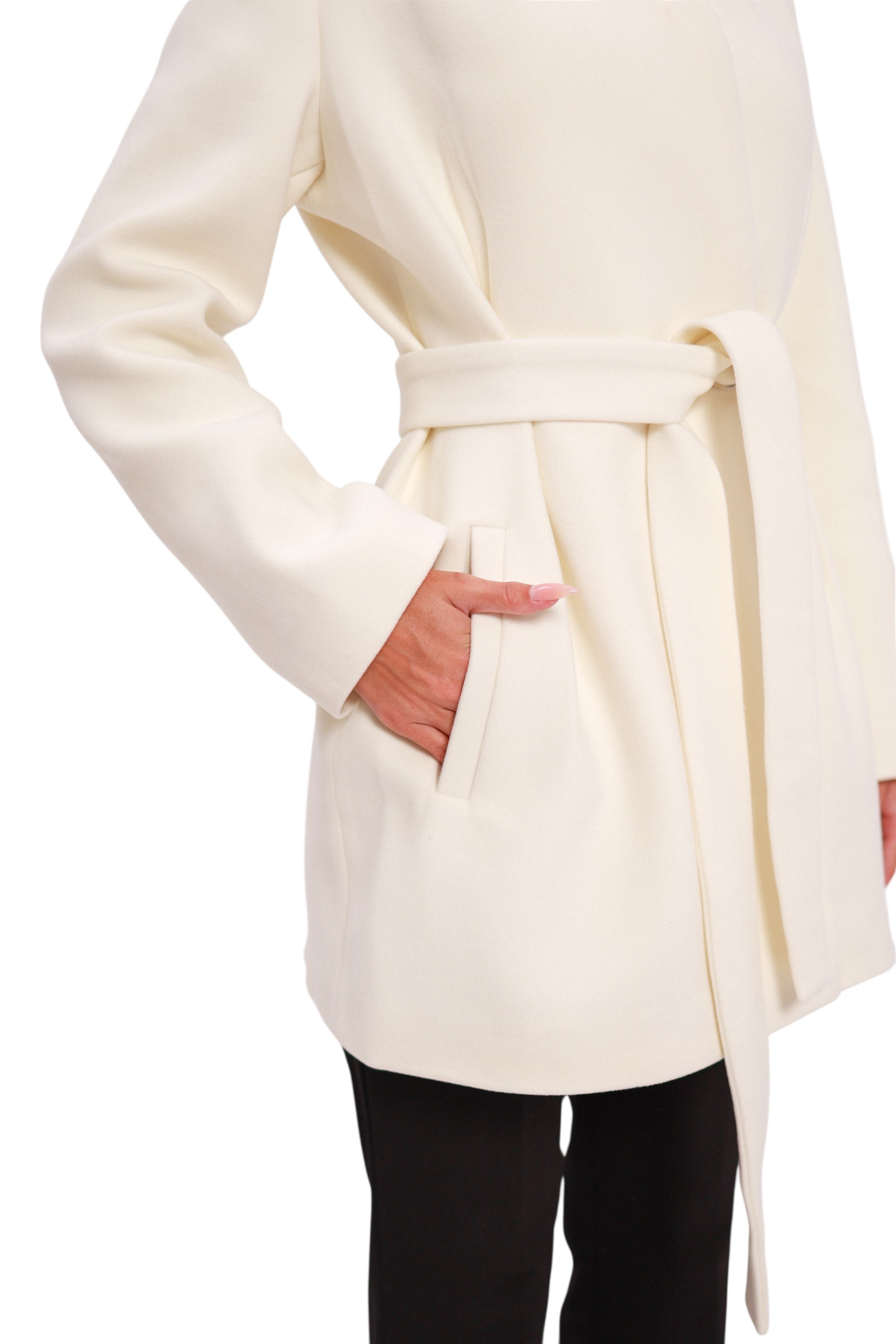 Opéra Cashmere Blend Overcoat in White