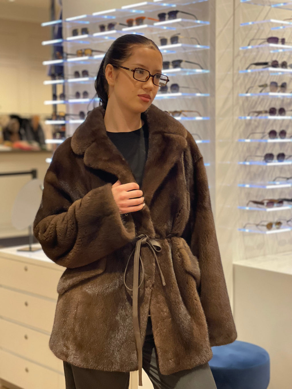 Genuine Scandinavian Mink Fur Coat