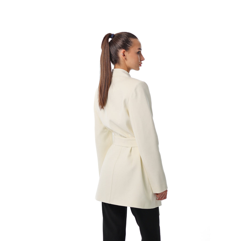 Opéra Cashmere Blend Overcoat in White