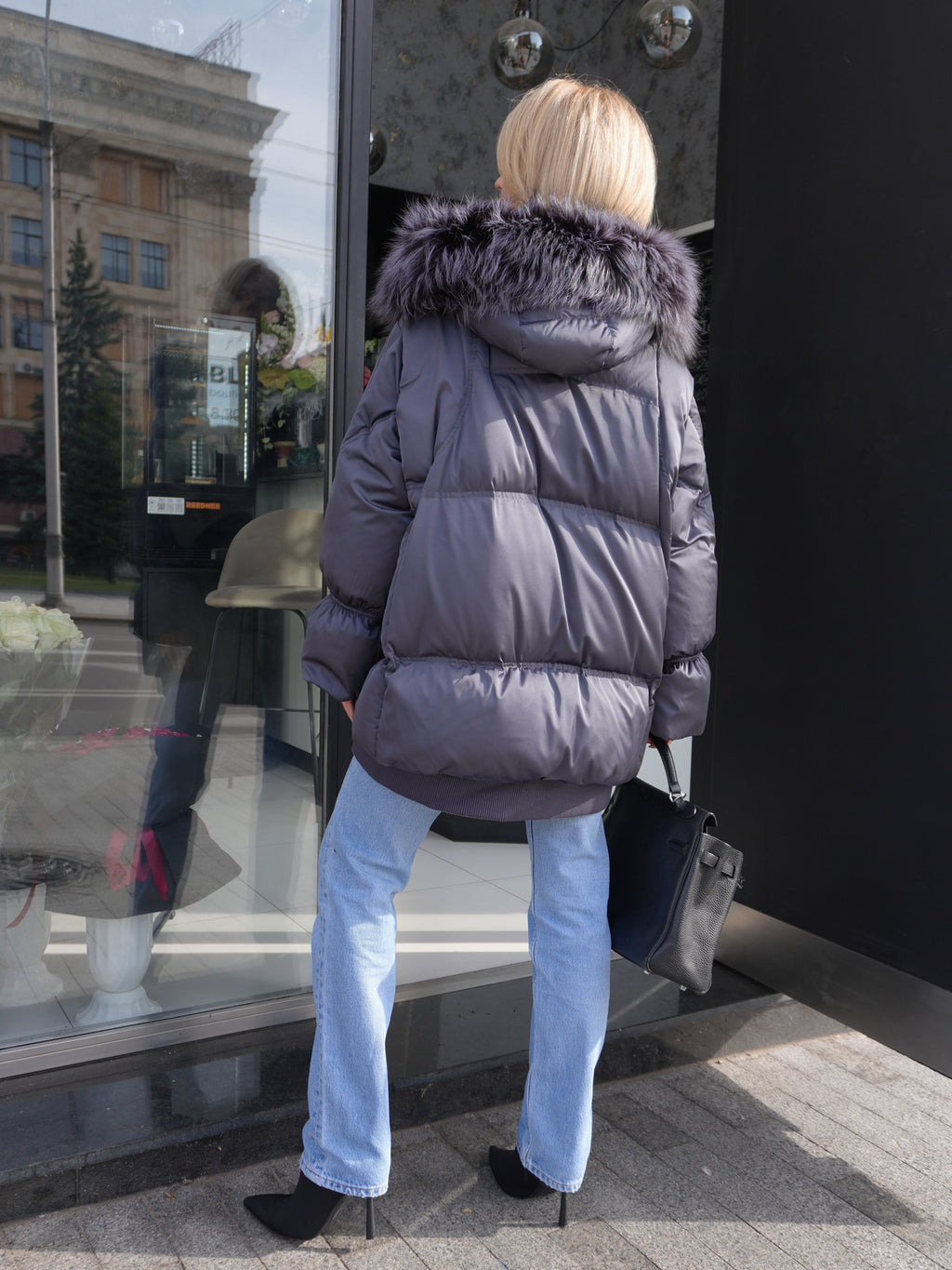 Orchid Genuine Fur Trim Down Parka