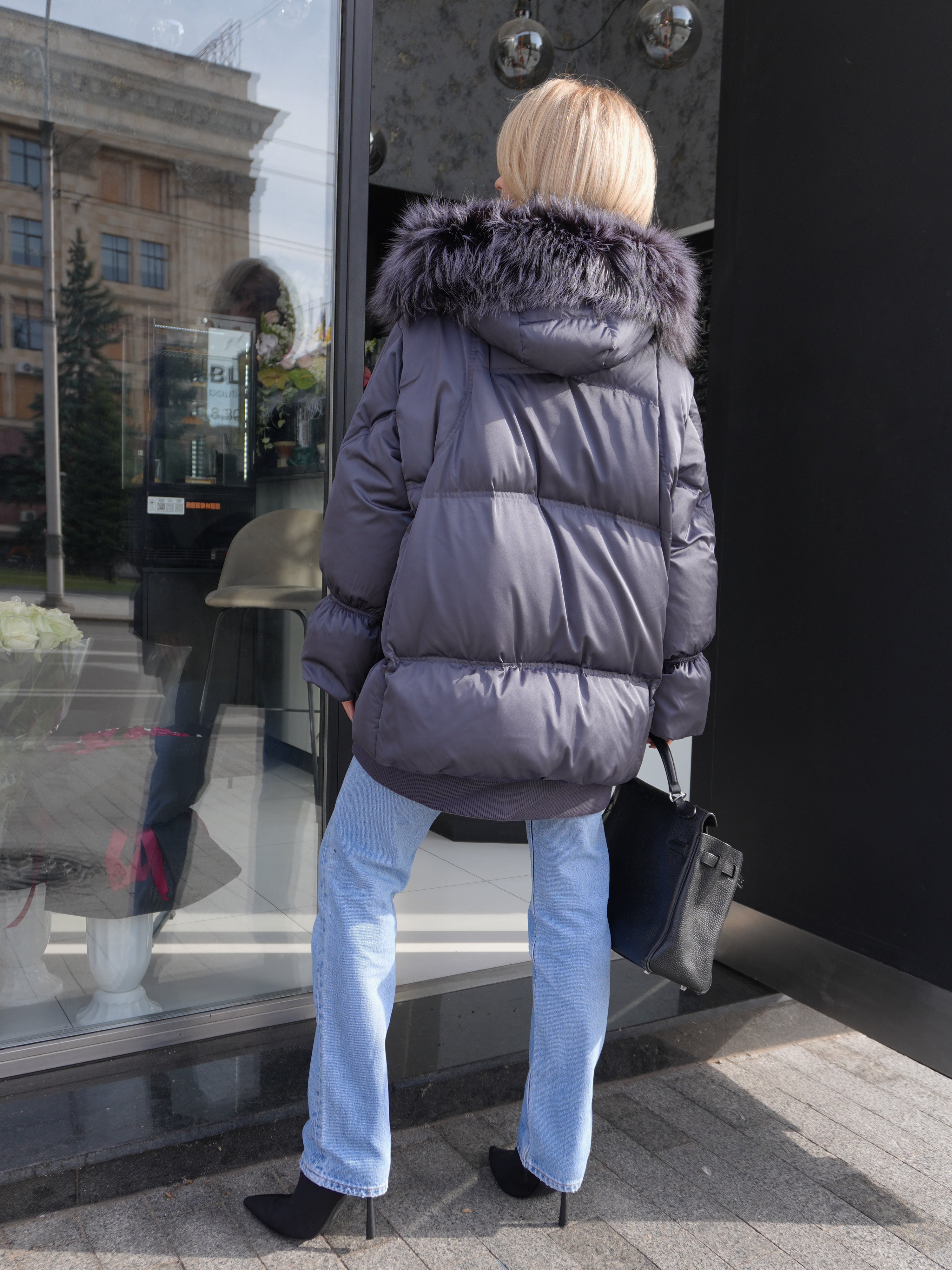 Orchid Genuine Fur Trim Down Parka