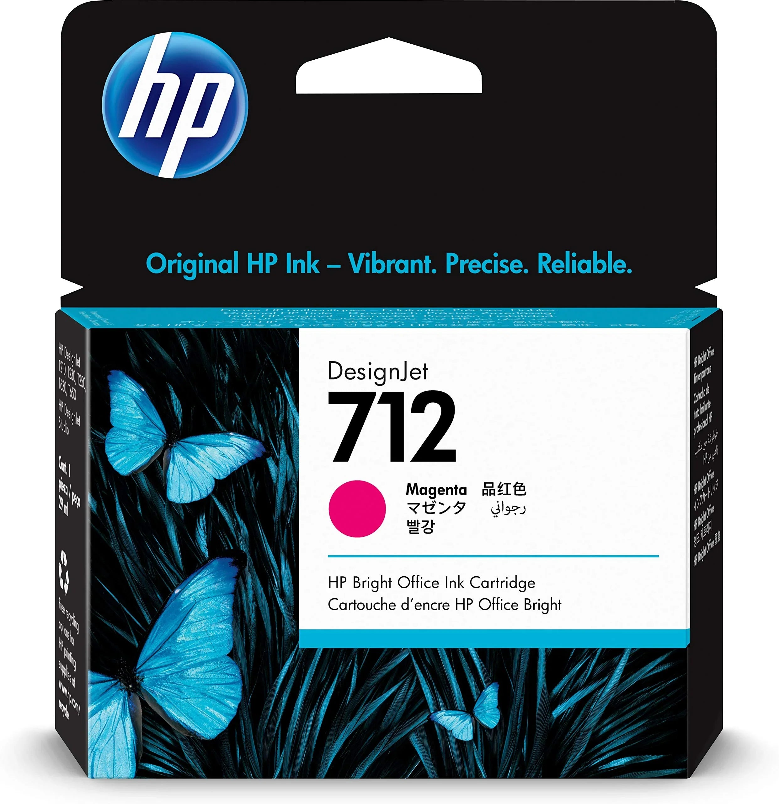 New, Pre-Owned - HP 712 29ml Magenta DesignJet Ink Cartridge, 3ED68A
