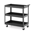 3-Tier Utility Cart Rolling Metal Cart with Handle and Universal Wheels