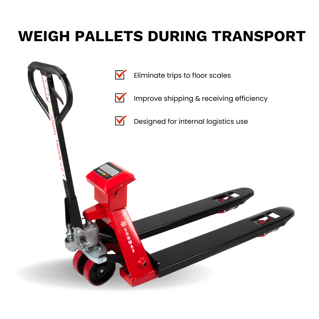 HD4400W Manual Pallet Jack with Scale, 4,400 lb Capacity, Best manual scale option