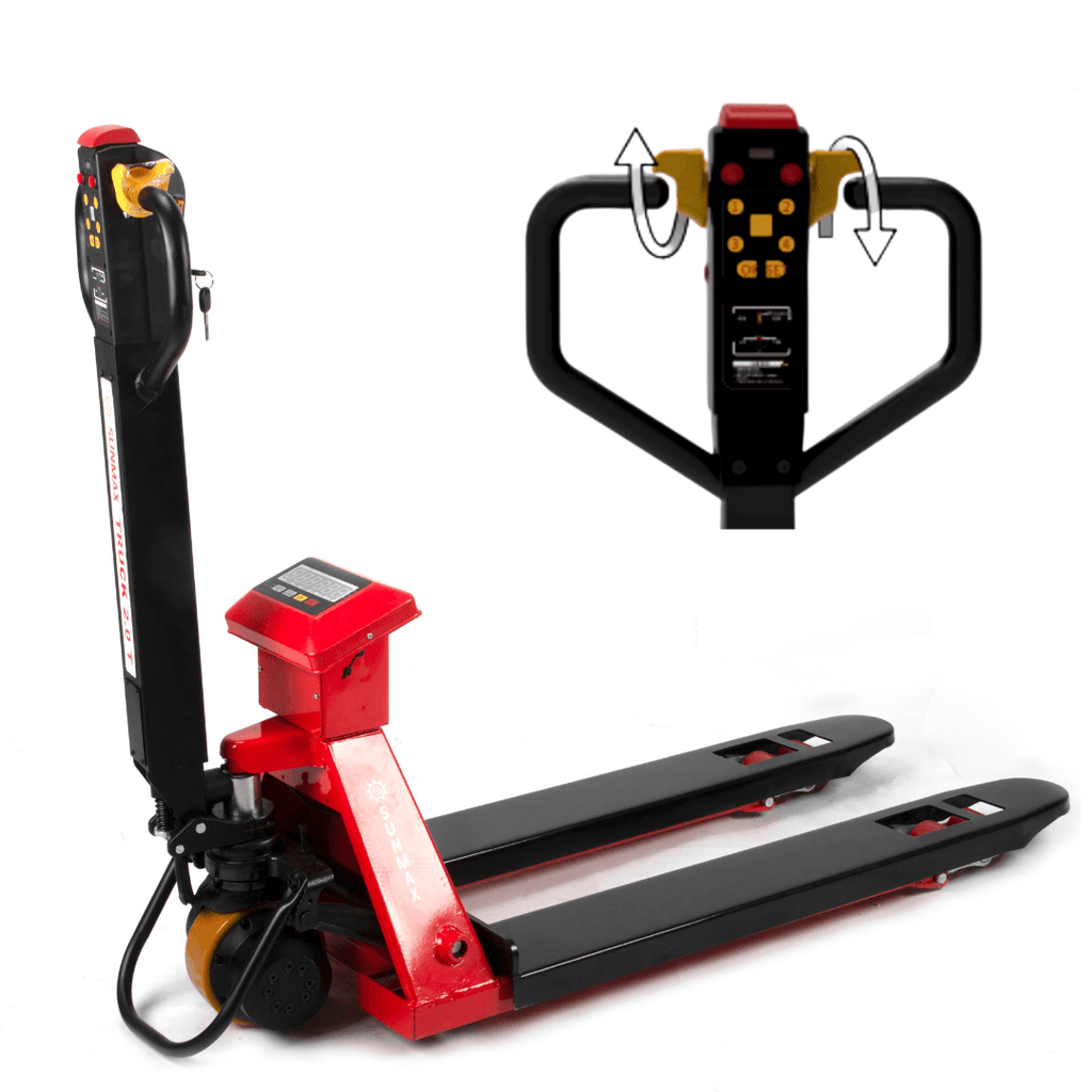 PT4400W Electric Pallet Jack with Built-In Scale, 4,400 lb Lithium-Powered Walk-Behind Pallet Jack