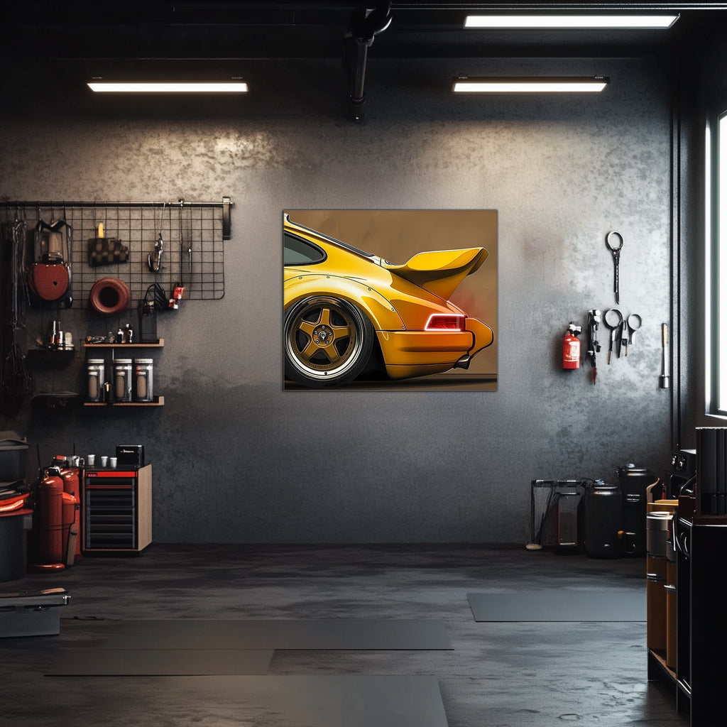 Neon LED Sports Car Wall Art Lighted Sign for Garage Home Office Living Room Decor
