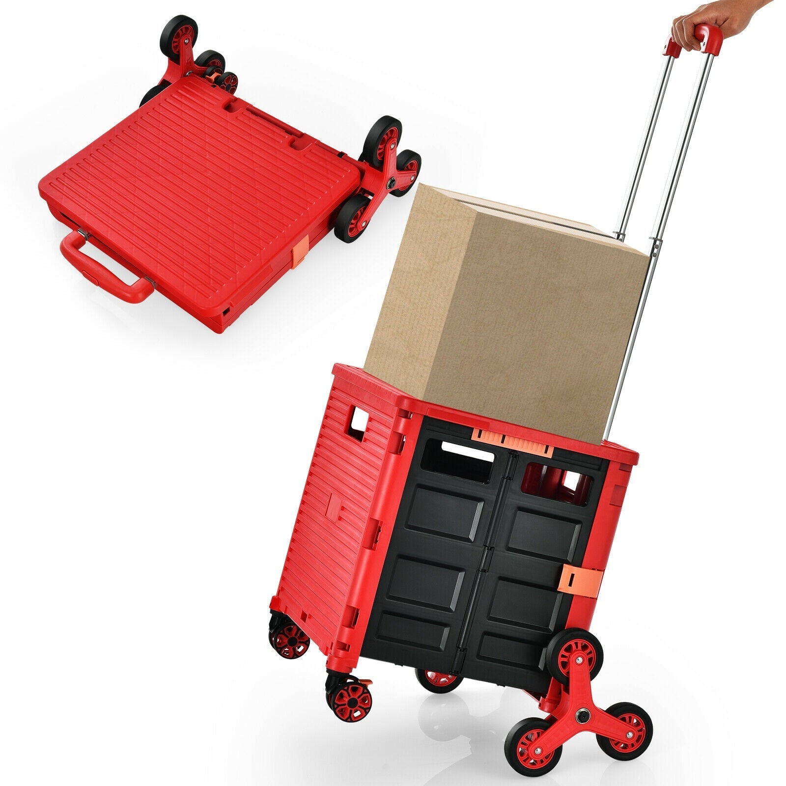 Costway Foldable Utility Cart for Travel and Shopping