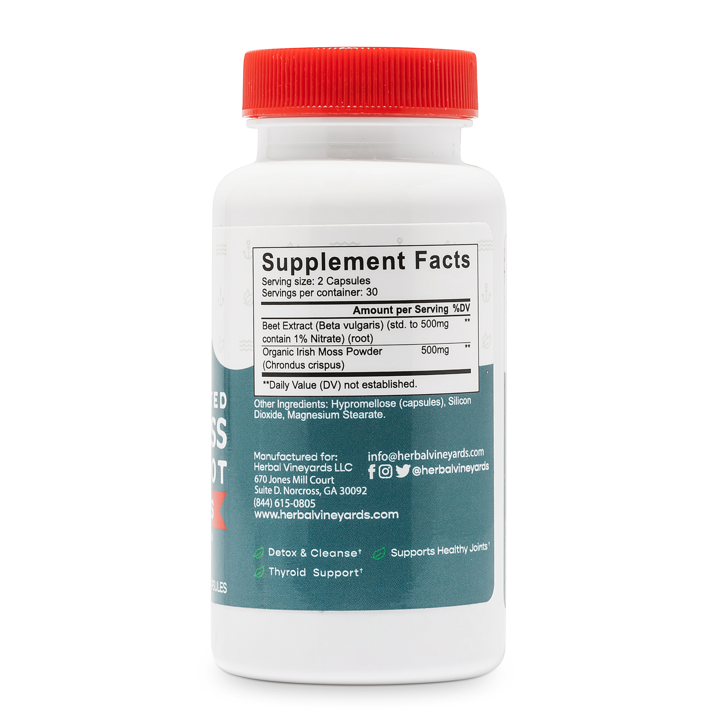 Organic Sea Moss & Beet Root Capsules - 60 Count