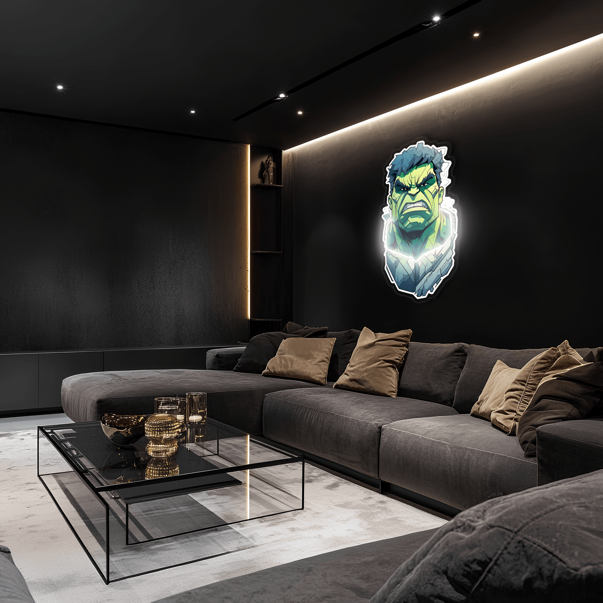 Hulk LED Neon Sign - UV Print Technology Hand-Crafted Bedroom Game Room Wall Decor