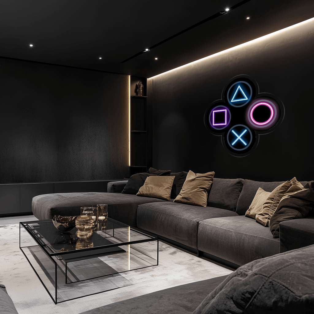 Gamer LED Neon Sign with Clear Acrylic Backing - Handcrafted Gaming Wall Decor